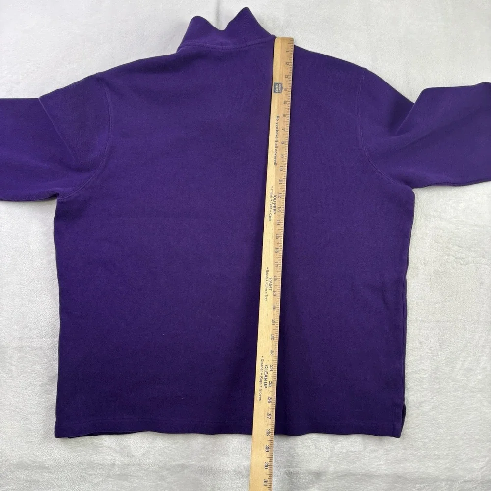 Polo Ralph Lauren Purple 1/4 Zip Pullover Long Sleeve Sweater Men's XXL